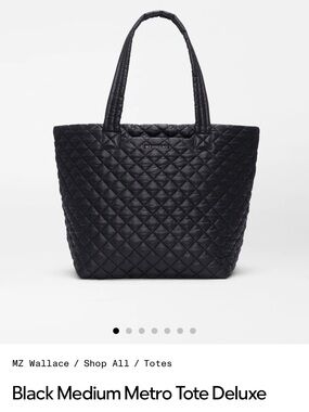 MZ Wallace Quilted Black Tote LIKE NEW!